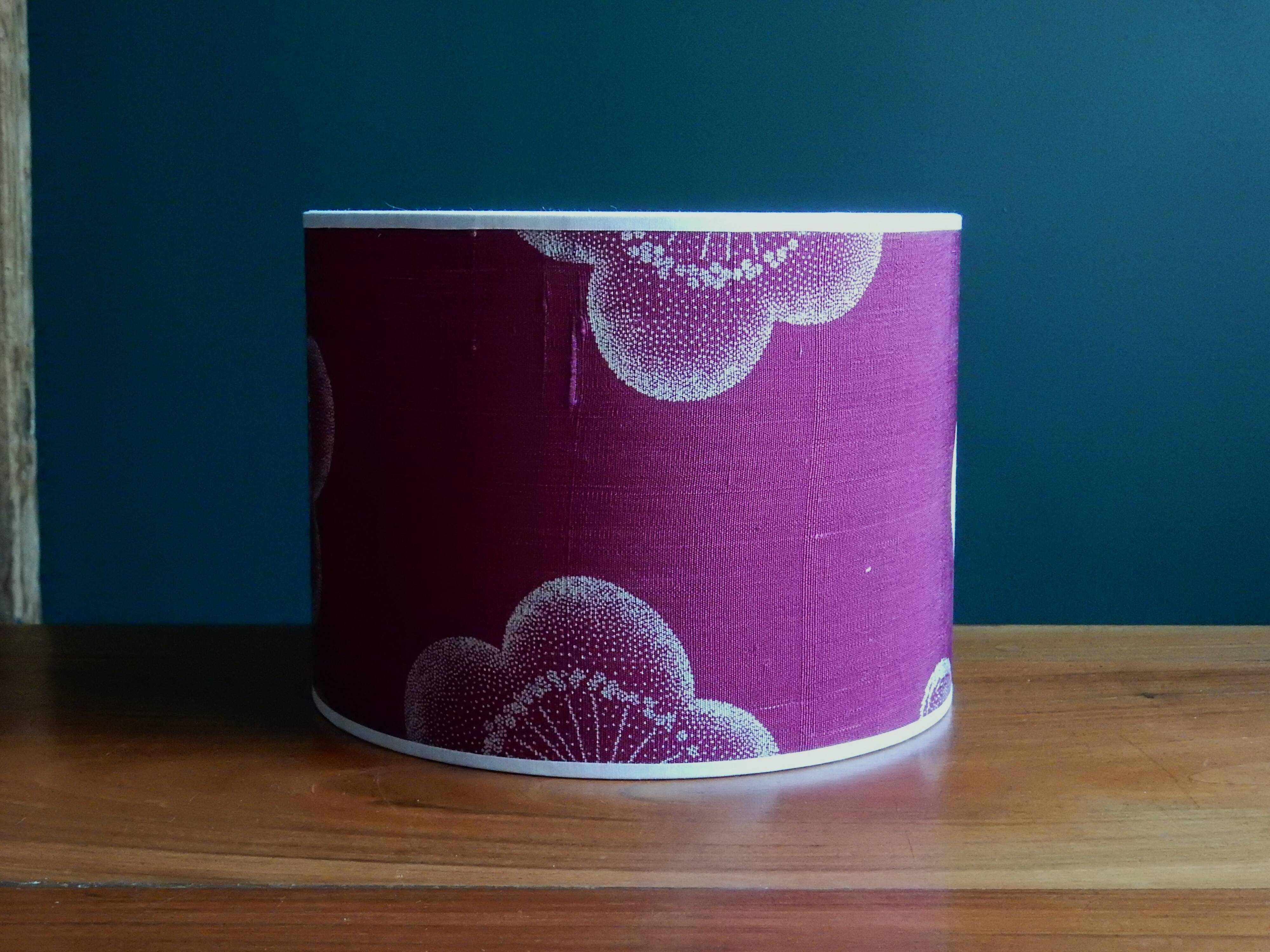 Vintage kimono silk lampshade