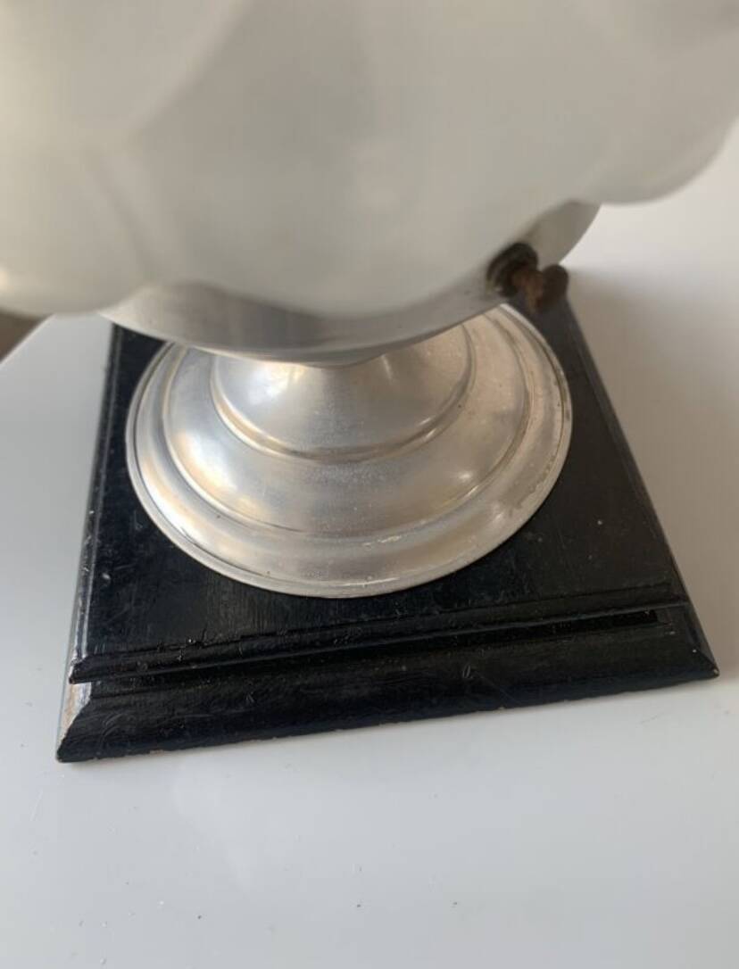 Old art deco molded glass table lamp