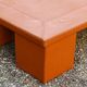 Cognac leather coffee table, vintage 1980s.