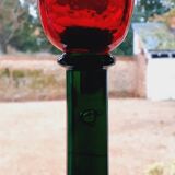 80s Memphis style glass footed vase