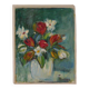 Oil on Swedish canvas "Vase and Flowers" by M. Hernek