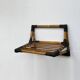 Pair of vintage 1950s rattan bedside shelves