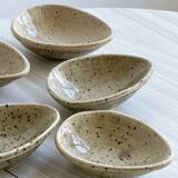 5 spotted pyrite sandstone bowls