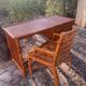 Bureau et fauteuil rotin et bambou vintage