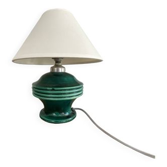 Ceramic lamp, new 2 M fabric cable, fabric lampshade
