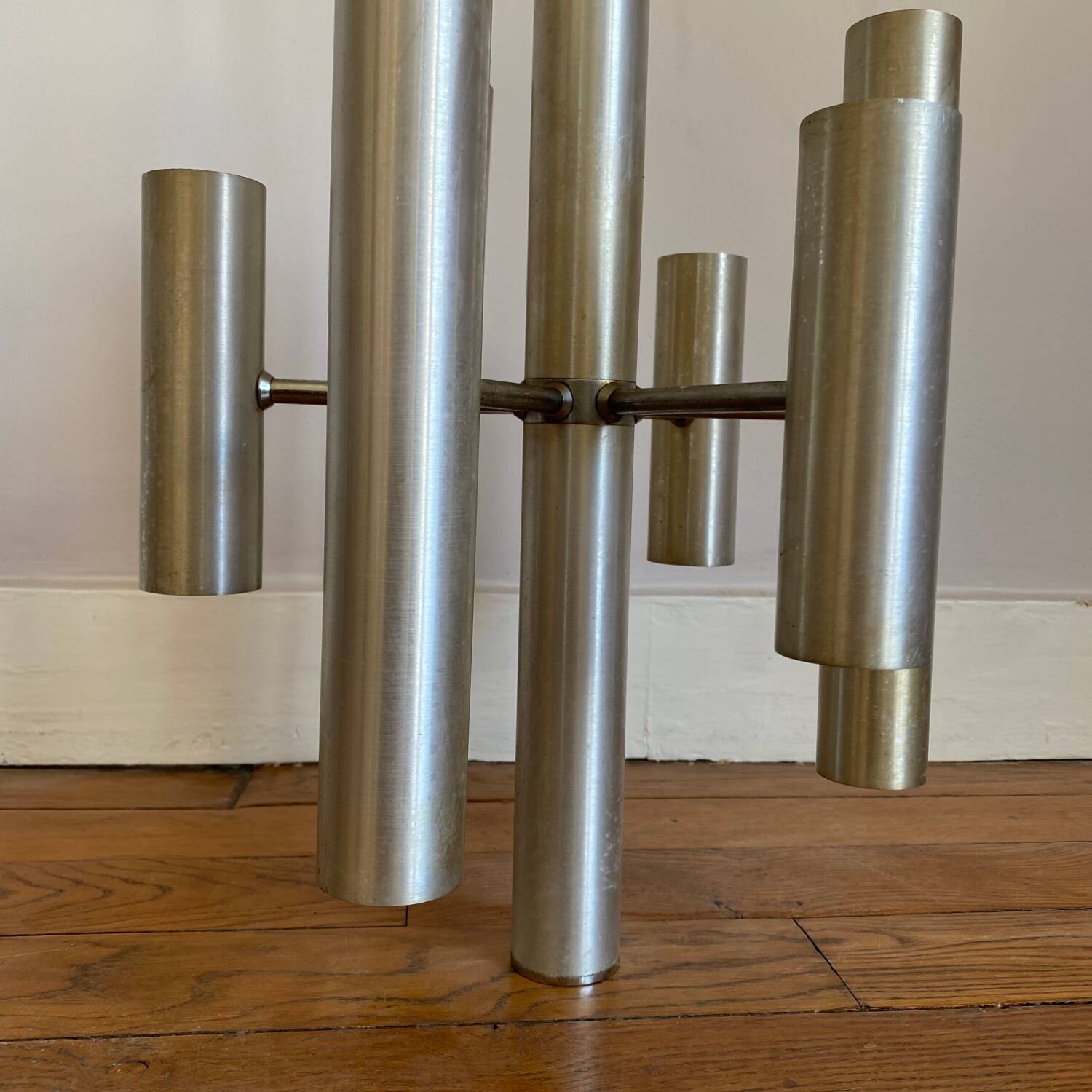 Vintage six-branched twelve-light Sputnik chandelier