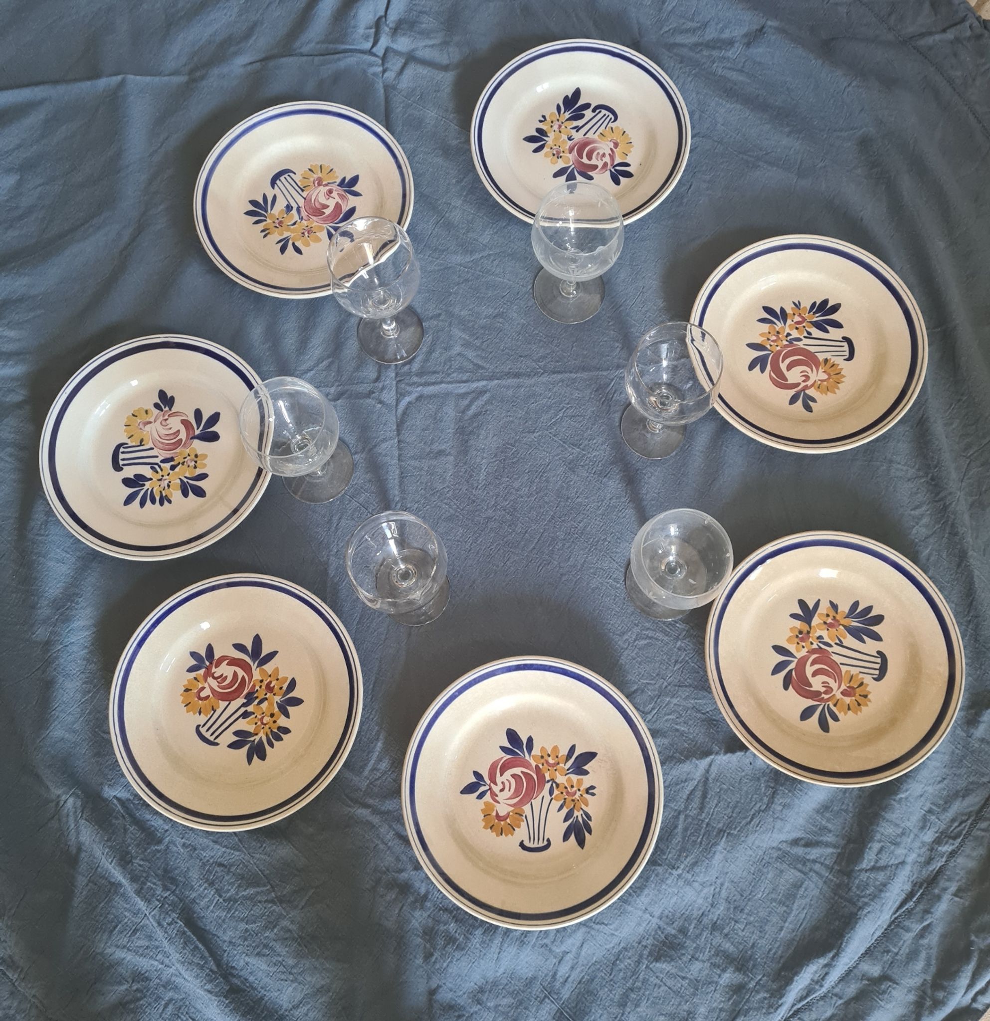 Assiettes plates porcelaine opaque HBCM