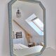 Miroir octogone bleu vintage