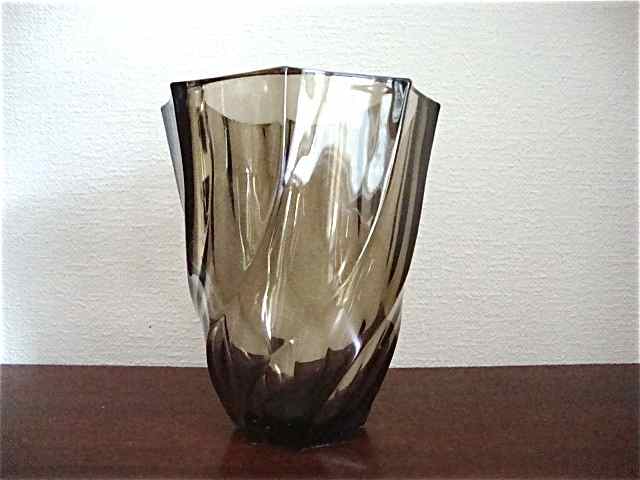 Smoked glass vase