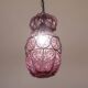 Plum colour Venetian Lantern, Seguso Murano Glass, Italy, 1950s