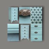 Art Deco dresser handles shells 1930