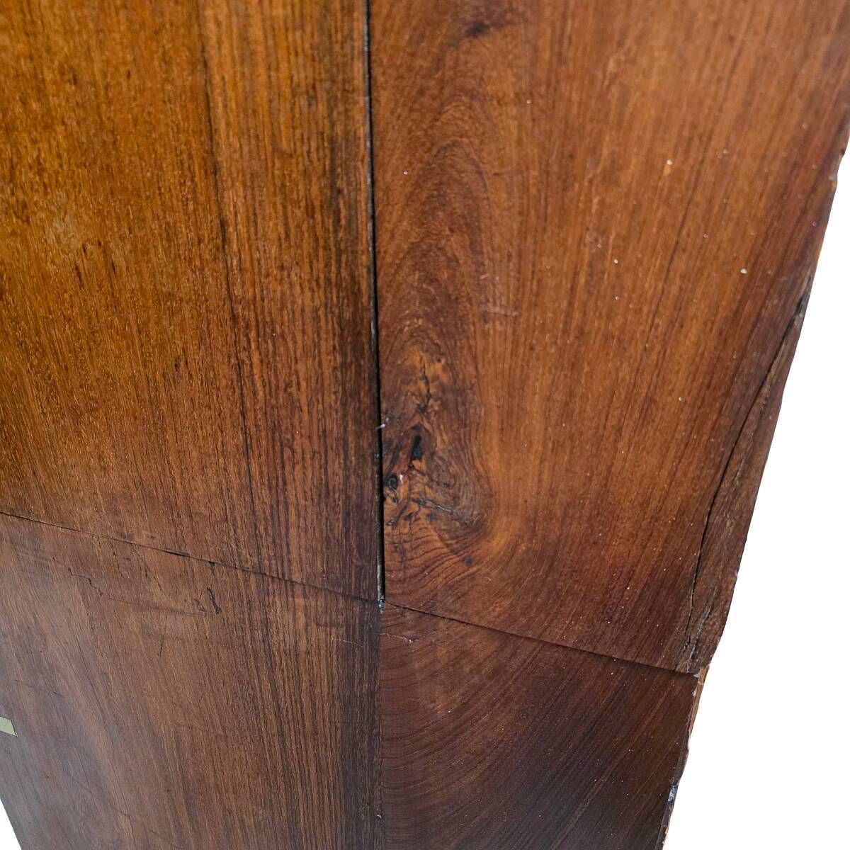 Antique English Mahogany Campaign Chest Of Drawers, 1820/30s