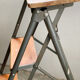 Metal and wood workshop ladder 4 steps