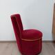 Pair of cabaret armchairs red velvet gold border