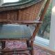 Vintage wicker and rattan bridge chair