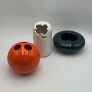 Handcrafted Ceramic Vase Bowling by Enzo Bioli for Il Picchio, 1960s