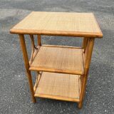 Small rattan shelf unit