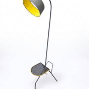 Tripod floor lamp in Matégot style from the 1950s.