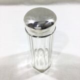 Set of crystal and silver vials