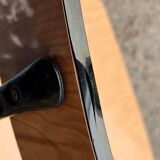 Chairs in black and light brown formica