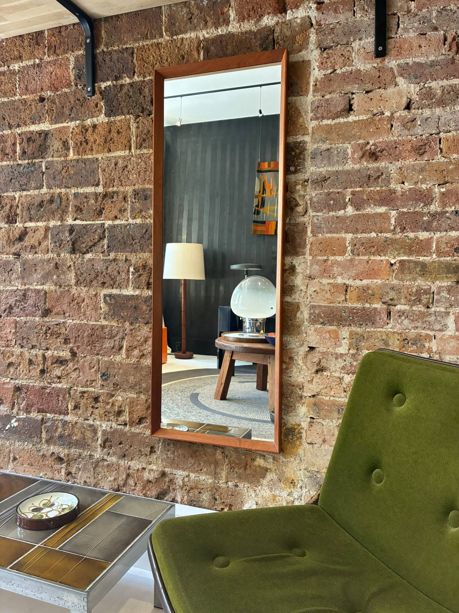 Scandinavian mirror from the 1960s by Aarhus Glasimport and Glassliberi.