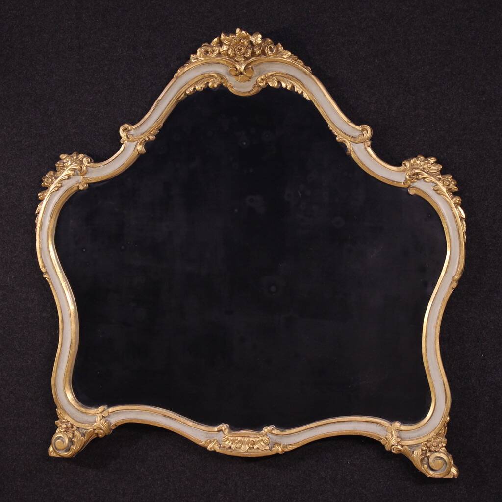 20th century lacquered and gilded Italian mirror