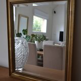 Beveled golden mirror