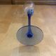 Set of 5 Champagne Flutes BORMIOLI ROCCO Moulded Glass + Vintage Blue Stem