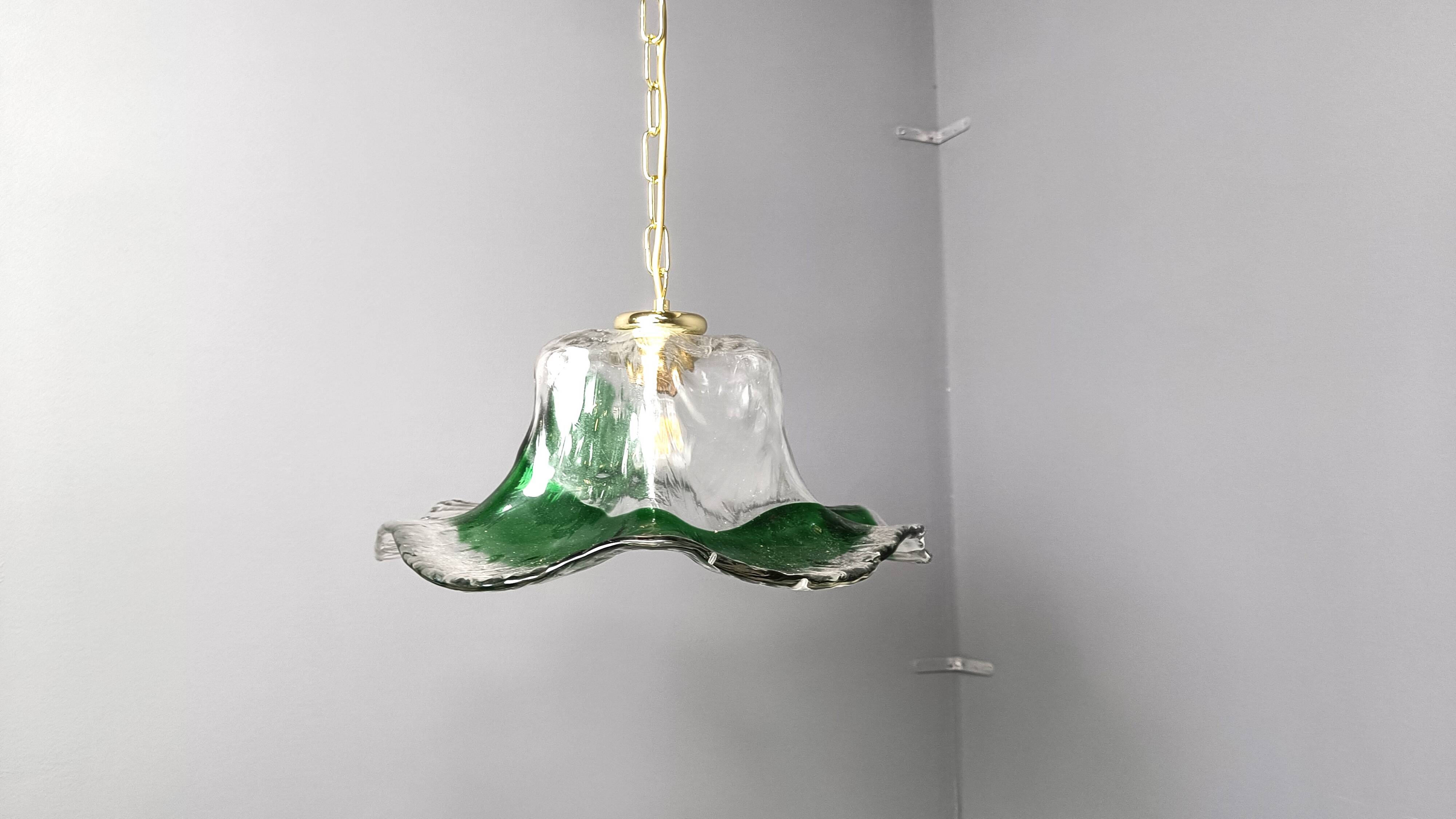 Vintage murano glass pendant light, for Mazzega, 1960s