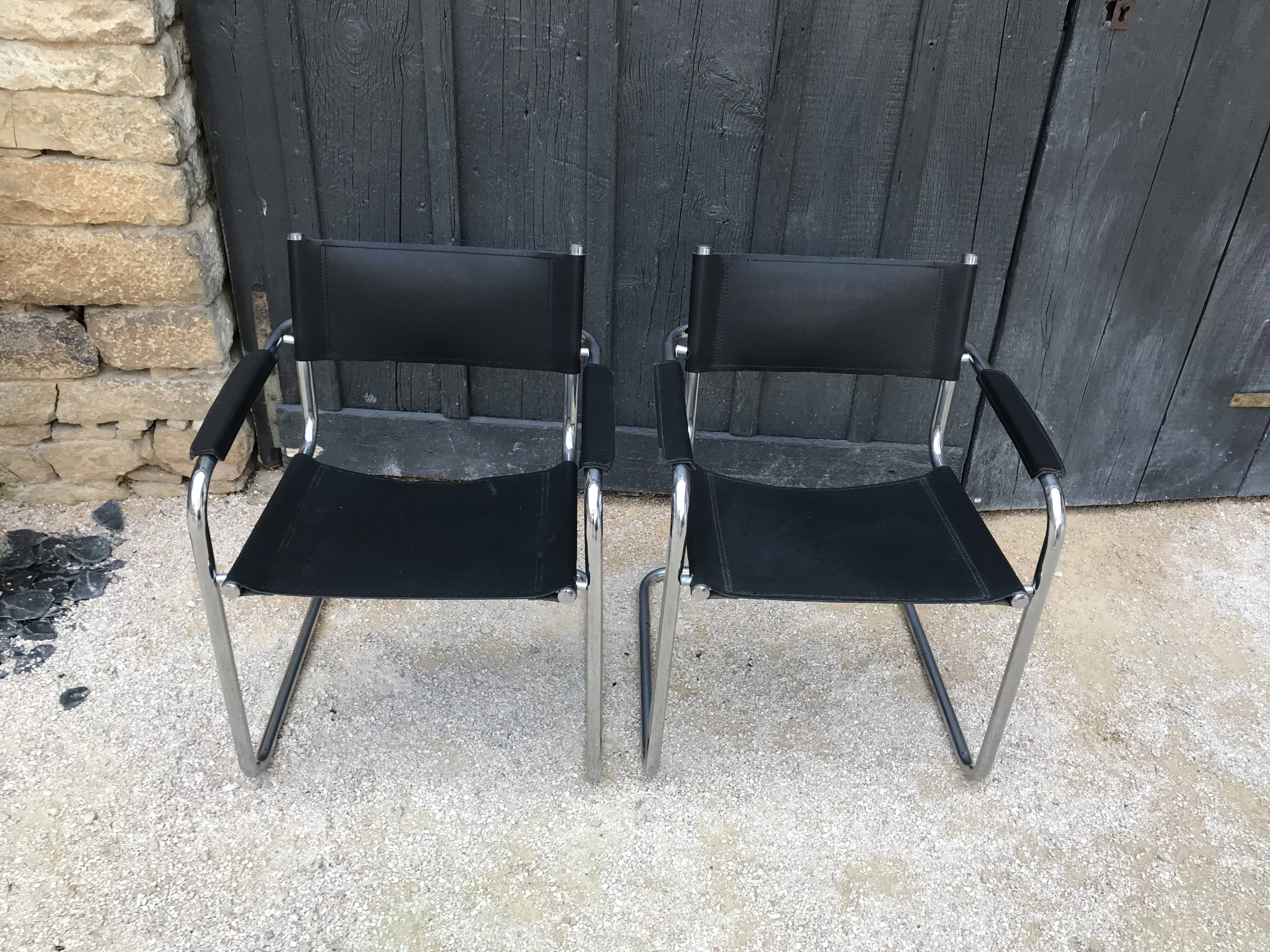 Pair of leather chairs