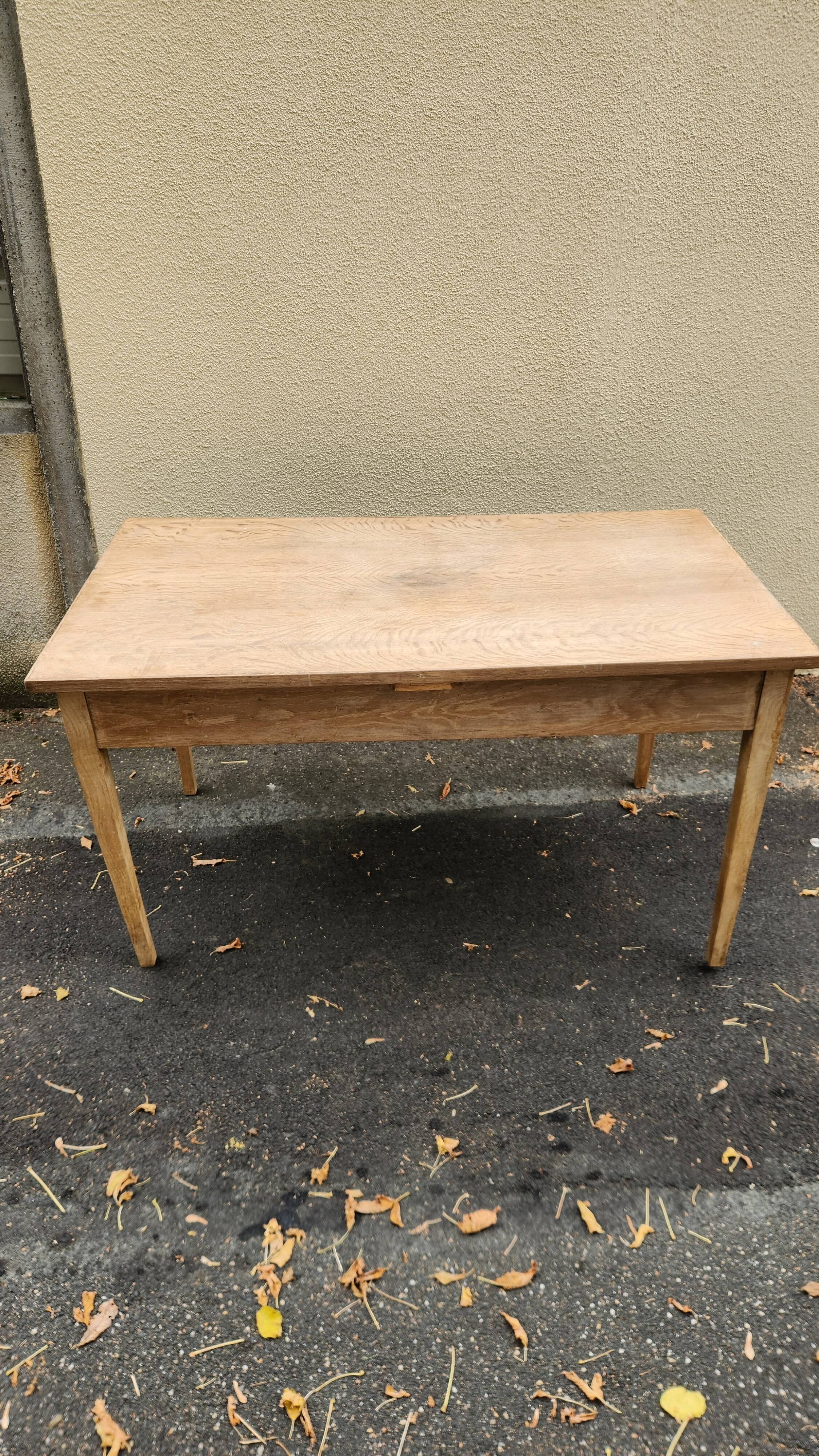 Sanded beechwood table from the 1940s