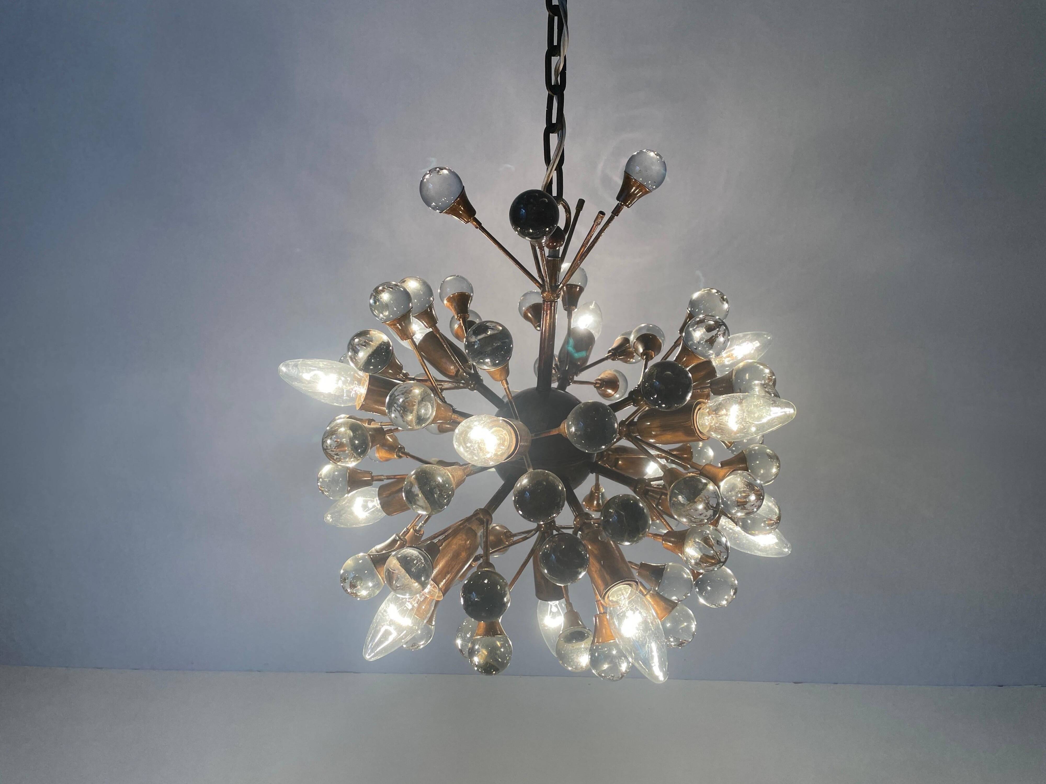 Atomic chandelier by Vereinigte Werkstätten München, 1950s, Germany