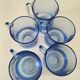 5 transparent blue Duralex mugs – French manufacturing