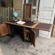 Old wood and leather desk
