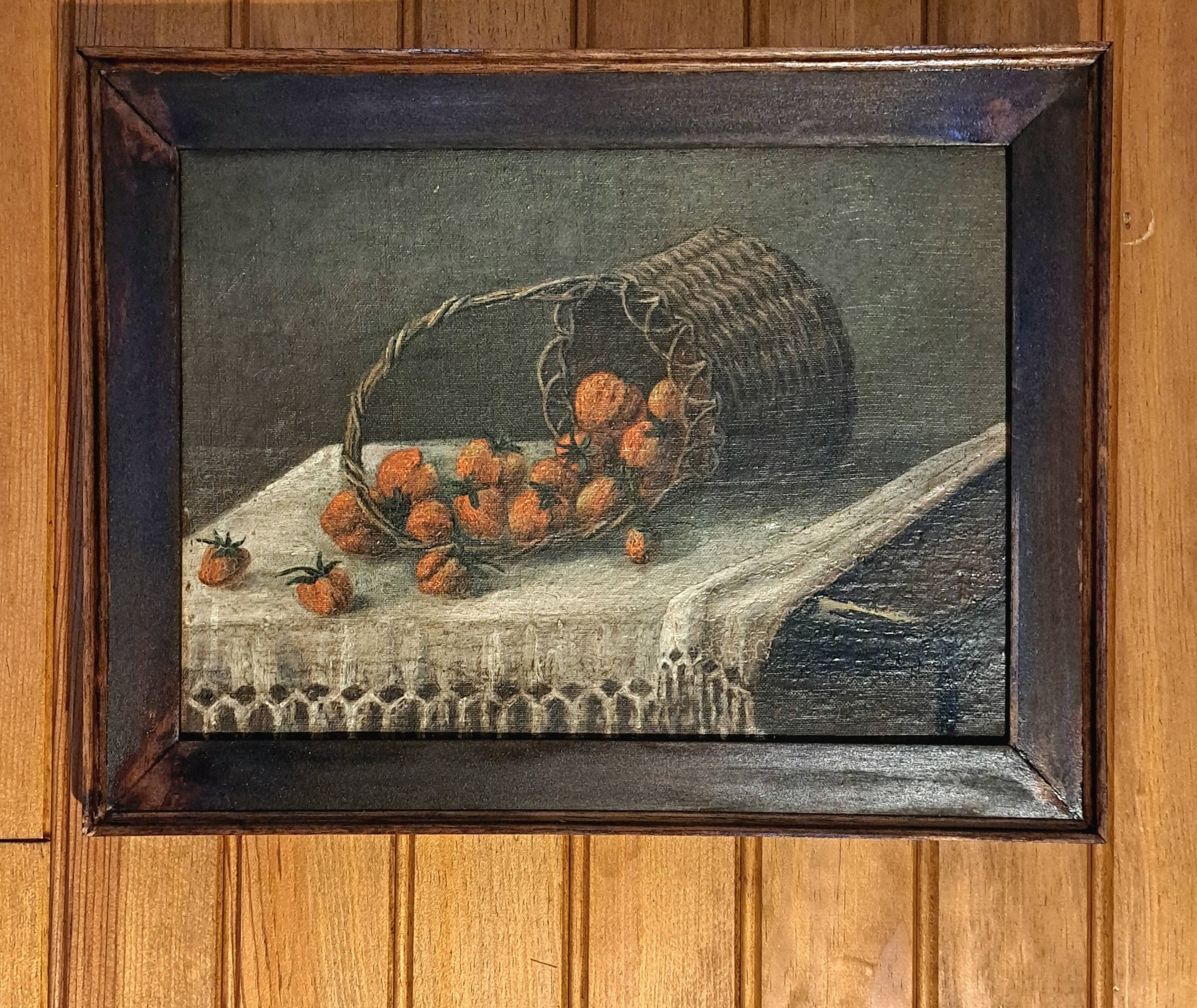 Post-impressionist painting, Oil on Canvas signed Still Life 1929