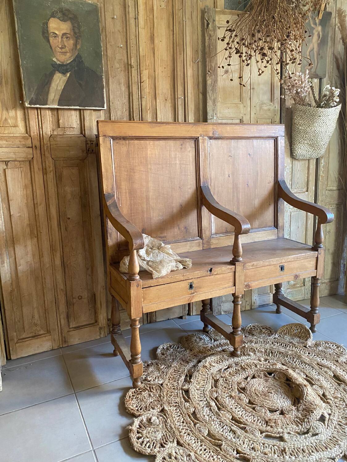 Old church bench