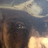Portrait of an old man, oil on canvas signed