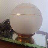 Lamp on Globe mirror base and bronze character, Art Deco