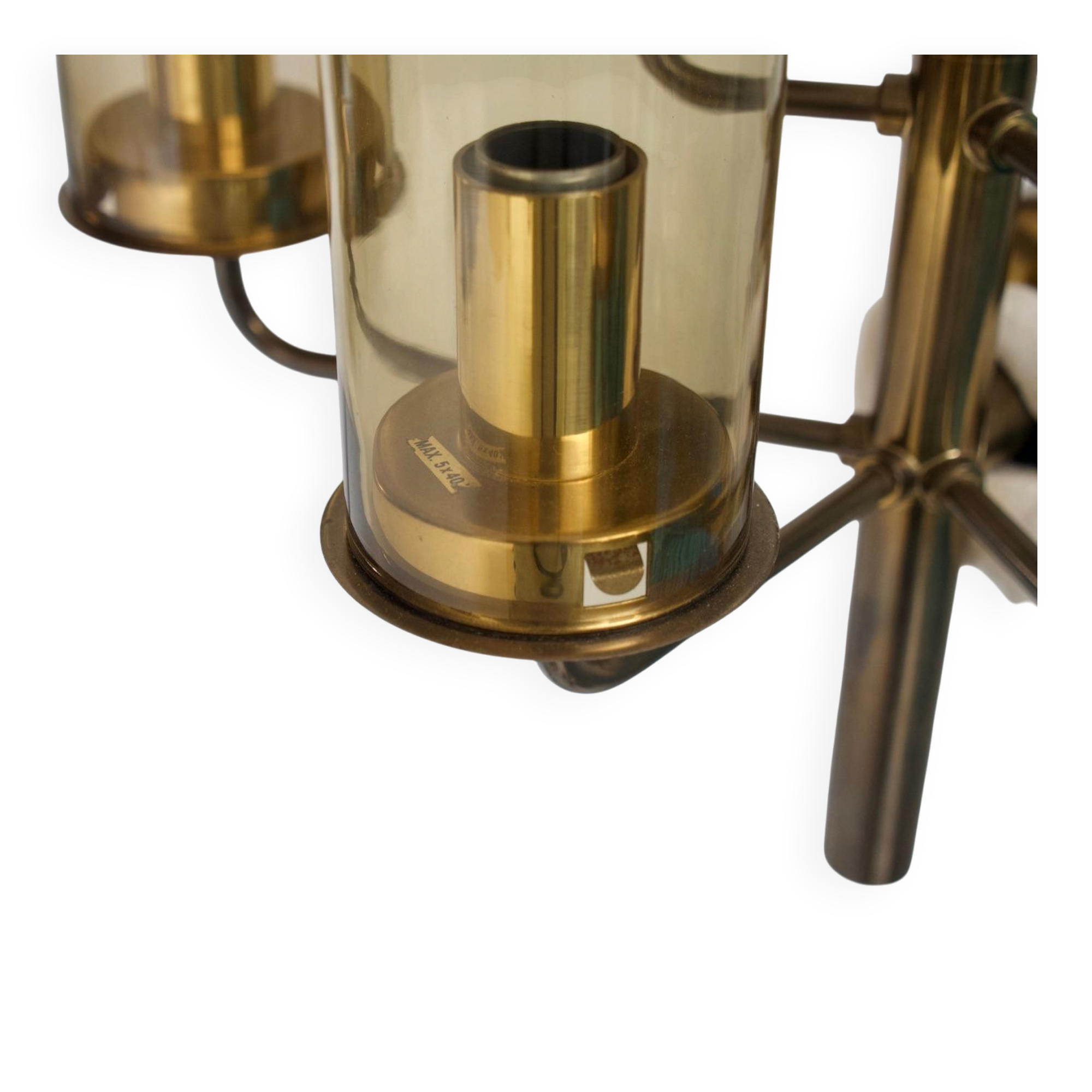 Brass wall light with five lights by Hans-Agne Jakobsson