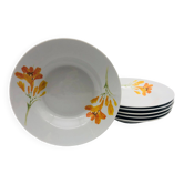 6 porcelain deep plates “chriss g. collection”
