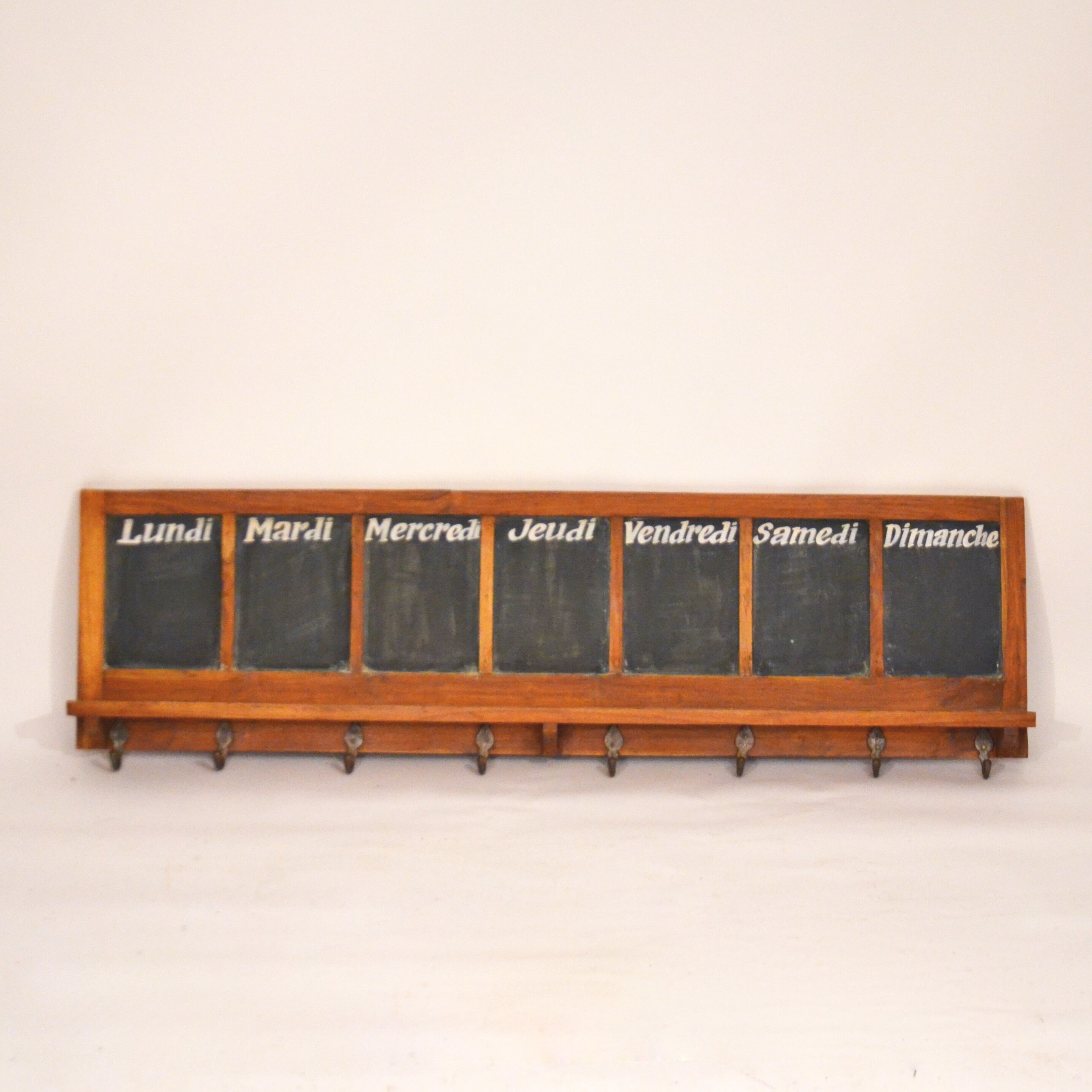 Coat rack wall days of the week