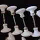 Set of 14 oval handles + 1 porcelain handle