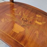 Louis xv style marquetry table Chinese scene