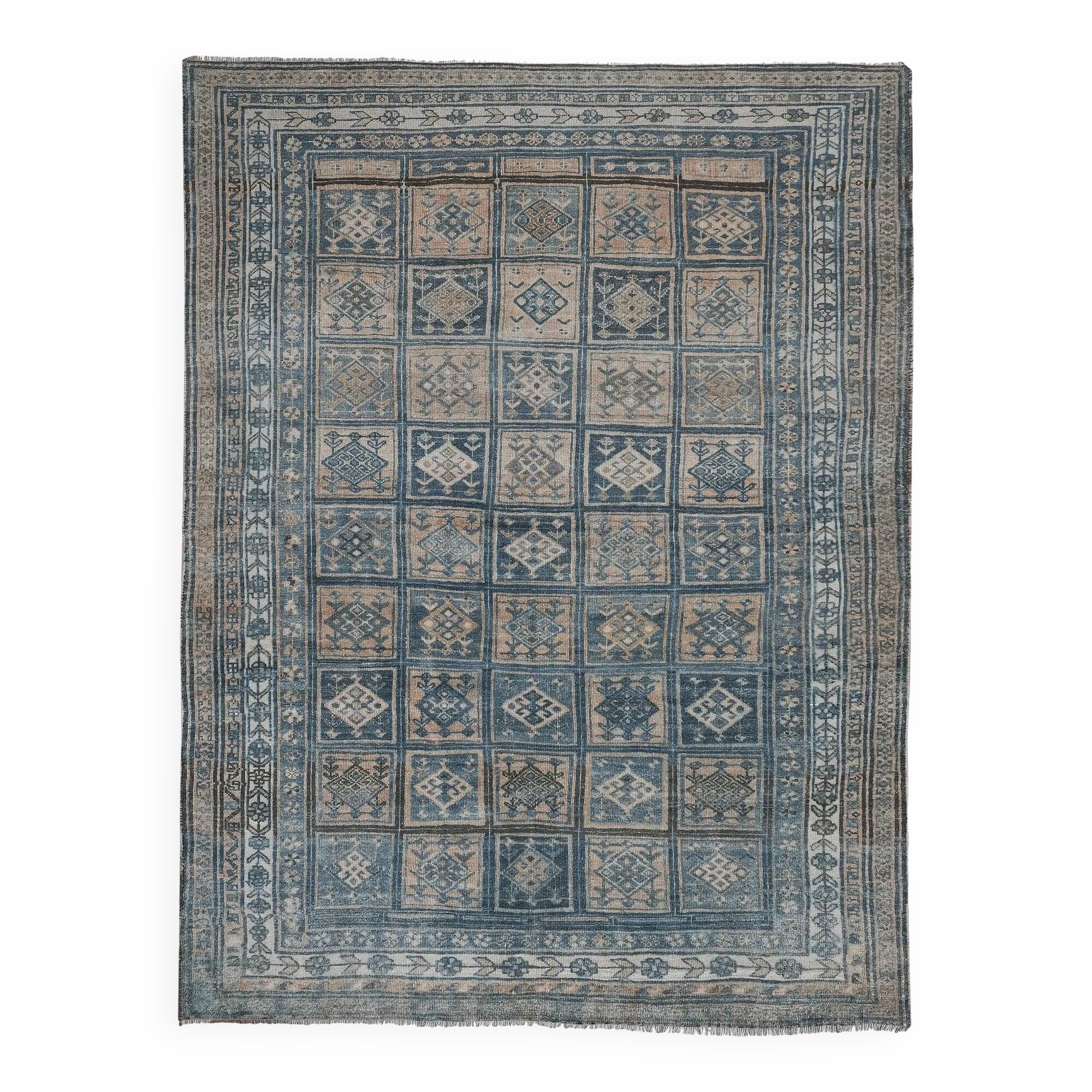 Vintage Turkish handmade rug 222x301 cm