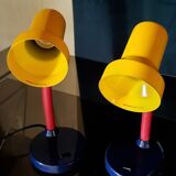 Multicolored table lamp Memphis style