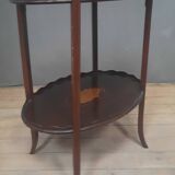 English 2-tier mahogany pedestal table