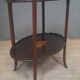 English 2-tier mahogany pedestal table