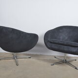 Scandinavian swivel shell armchair by Carl Eric Kolte 1960