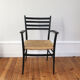 Vintage straw armchair Enrico Delmonte 1960