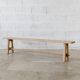 Solid wood bench